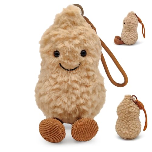 WDKXCN Erdnuss Kuscheltier, 17CM Erdnuss Plüsch Puppe, Super Weiche Erdnuss Plüschpuppe, Erdnuss Lustig Schlüsselanhänger, Lächelnde Erdnuss Plüsch Spielzeug Geschenk for Kinder WDKXCN Erdnuss Kuscheltier, 17CM Erdnuss Plüsch Puppe, Super Weiche Erdnuss Plüschpuppe, Erdnuss Lustig Schlüsselanhänger, Lächelnde Erdnuss Plüsch Spielzeug Geschenk for Kinder von WDKXCN