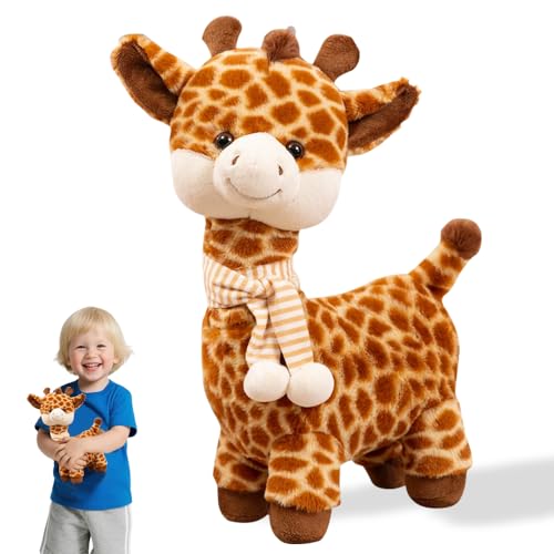 WDKXCN Giraffe Kuscheltier, 30CM Giraffe Puppe, Plüschtiere Giraffen mit Nschal Langer Hals, Giraffen Kuscheltiere Süß Geburtstagsgeschenk für Kinder WDKXCN Giraffe Kuscheltier, 30CM Giraffe Puppe, Plüschtiere Giraffen mit Nschal Langer Hals, Giraffen Kuscheltiere Süß Geburtstagsgeschenk für Kinder von WDKXCN
