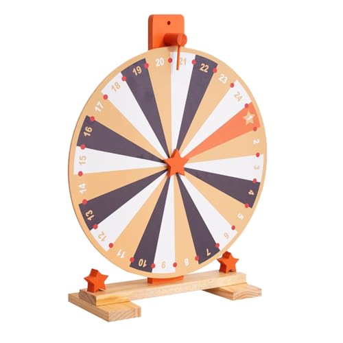 WDKXCN Glücksrad Zum Drehen, 37 cm Glücksrad Spielzeug, 24 Slots,mit Bode Und Löschbaren Stift, Glücksrad Kaufen, Gluecksrad Gluecksrad, Glücksrad Holz für Karnevalspartys Wortspiele,Weihnachten WDKXCN Glücksrad Zum Drehen, 37 cm Glücksrad Spielzeug, 24 Slots,mit Bode Und Löschbaren Stift, Glücksrad Kaufen, Gluecksrad Gluecksrad, Glücksrad Holz für Karnevalspartys Wortspiele,Weihnachten von WDKXCN