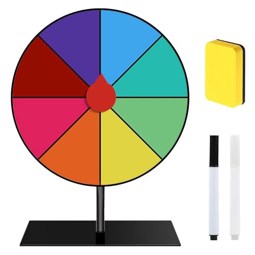 WDKXCN Glücksrad zum Drehen, 20cm 8 Farben Glücksrad Zum Selbstgestalten, Gluecksrad Gluecksrad mit Trocken Abwischbarem Marker und Radiergummi, Glücksrad Kaufen für Wortspiele Karneval Party WDKXCN Glücksrad zum Drehen, 20cm 8 Farben Glücksrad Zum Selbstgestalten, Gluecksrad Gluecksrad mit Trocken Abwischbarem Marker und Radiergummi, Glücksrad Kaufen für Wortspiele Karneval Party von WDKXCN