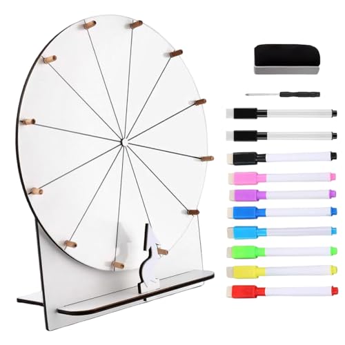 WDKXCN Glücksrad zum Drehen, 30cm Großes Glücksrad Set, Glücksrad Kaufen, Gluecksrad Gluecksrad Set, mit Radiergummi und Markierstift, für Hochzeit Verlobung Party Schule Familie Spiele Babyparty WDKXCN Glücksrad zum Drehen, 30cm Großes Glücksrad Set, Glücksrad Kaufen, Gluecksrad Gluecksrad Set, mit Radiergummi und Markierstift, für Hochzeit Verlobung Party Schule Familie Spiele Babyparty von WDKXCN