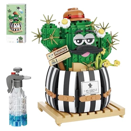 WDKXCN Kaktus Bausteine Set, Künstliche Bonsai Bauchiger Bausteine Bausatz, 578 Block Kunststoffteilchen Micro Kaktus Building Blocks Set, Kreatives 3D-Modell Pflanzen bausteine für Erwachsene Kinder WDKXCN Kaktus Bausteine Set, Künstliche Bonsai Bauchiger Bausteine Bausatz, 578 Block Kunststoffteilchen Micro Kaktus Building Blocks Set, Kreatives 3D-Modell Pflanzen bausteine für Erwachsene Kinder von WDKXCN