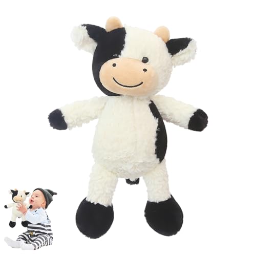 WDKXCN Kuh Kuscheltier, 30CM Plushie, Plüschtier, Schwarz Weiß Stofftier, Weiches Plush Toy für Baby Kinder und Erwachsene Geschenke (Stehend) von WDKXCN