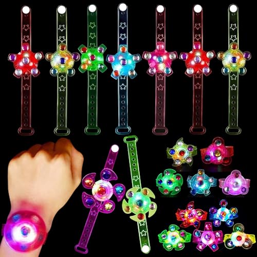 WDKXCN Leuchtarmband Kinder, 20 Pcs Spinner Led Armband, Leuchtarmbänder Mitgebsel Kindergeburtstag, Led Flash Light Armband Leuchtspielzeug Kleine Geschenke für Kinder, Weihnachten, Hallowen WDKXCN Leuchtarmband Kinder, 20 Pcs Spinner Led Armband, Leuchtarmbänder Mitgebsel Kindergeburtstag, Led Flash Light Armband Leuchtspielzeug Kleine Geschenke für Kinder, Weihnachten, Hallowen von WDKXCN