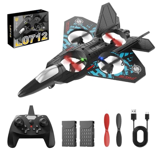 WDKXCN RC Flugzeug Ferngesteuert, 2,4 GHZ Rc Flugzeug mit Fernbedienung und 2 Batterien, 6 Kanäle, Ferngesteuertes FlugzeugSpielzeug mit LED, RCPlane für Kinder Erwachsene Anfänger WDKXCN RC Flugzeug Ferngesteuert, 2,4 GHZ Rc Flugzeug mit Fernbedienung und 2 Batterien, 6 Kanäle, Ferngesteuertes FlugzeugSpielzeug mit LED, RCPlane für Kinder Erwachsene Anfänger von WDKXCN