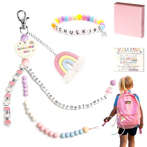 WDKXCN Rechenkette 1. Klasse, Rechenkette mit ABC, Einschulung Kette Rosa Schultüte Füllung, Glücksbringer Einschulung Geschenke mit Grußkarte Geschenkbox, fur Mädchen Jungen Schulkind WDKXCN Rechenkette 1. Klasse, Rechenkette mit ABC, Einschulung Kette Rosa Schultüte Füllung, Glücksbringer Einschulung Geschenke mit Grußkarte Geschenkbox, fur Mädchen Jungen Schulkind von WDKXCN