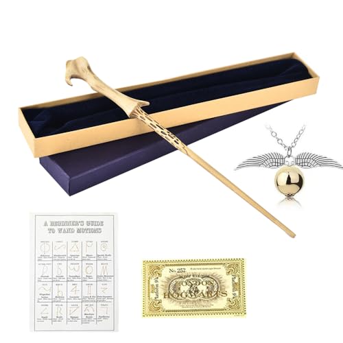 WDKXCN Voldemort Zauberstab, 35CM Aus Stahlkern Und Harz, Harry P-Otter in Geschenkbox Mit Zauberspruch-Karte, Stationsticket Und Halskette WDKXCN Voldemort Zauberstab, 35CM Aus Stahlkern Und Harz, Harry P-Otter in Geschenkbox Mit Zauberspruch-Karte, Stationsticket Und Halskette von WDKXCN