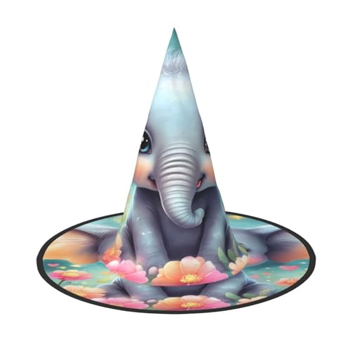Halloween-Hexenhut, Weihnachtsmannmütze, Premium-Oxford-Gewebe, verstellbar, weich und bequem, für Partys, Karneval, Cosplay und Feiertagsveranstaltungen, 33 cm hoch, leicht, einfach zu tragen, 1 Halloween-Hexenhut, Weihnachtsmannmütze, Premium-Oxford-Gewebe, verstellbar, weich und bequem, für Partys, Karneval, Cosplay und Feiertagsveranstaltungen, 33 cm hoch, leicht, einfach zu tragen, 1 von WDXQHY