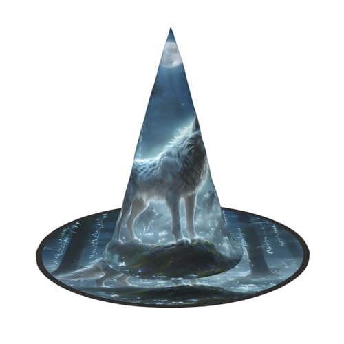 Halloween-Hexenhut, Weihnachtsmannmütze, Premium-Oxford-Gewebe, verstellbar, weich und bequem, für Partys, Karneval, Cosplay und Feiertagsveranstaltungen, 33 cm hoch, leicht, einfach zu tragen, 1 Halloween-Hexenhut, Weihnachtsmannmütze, Premium-Oxford-Gewebe, verstellbar, weich und bequem, für Partys, Karneval, Cosplay und Feiertagsveranstaltungen, 33 cm hoch, leicht, einfach zu tragen, 1 von WDXQHY