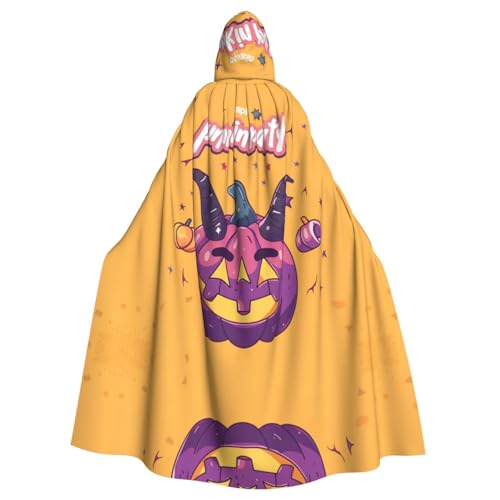 WDXQHY Cartoon-Kürbiskopf, Halloween-Kapuzenumhang, Volldruck, Polyester, Kostüm, Umhang für Cosplay-Partys, Maskeraden, Comic-Cons, leicht, bequem, kein Juckreiz, Stoff mit Bindeverschluss WDXQHY Cartoon-Kürbiskopf, Halloween-Kapuzenumhang, Volldruck, Polyester, Kostüm, Umhang für Cosplay-Partys, Maskeraden, Comic-Cons, leicht, bequem, kein Juckreiz, Stoff mit Bindeverschluss von WDXQHY