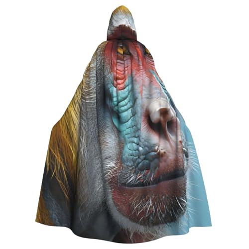 WDXQHY Close-up of baboon face Adult Halloween Cloak with Hood Comfortable Elastic Party Cape Perfect for Costumes Cosplay Halloween Parties Hooded Cloak WDXQHY Close-up of baboon face Adult Halloween Cloak with Hood Comfortable Elastic Party Cape Perfect for Costumes Cosplay Halloween Parties Hooded Cloak von WDXQHY