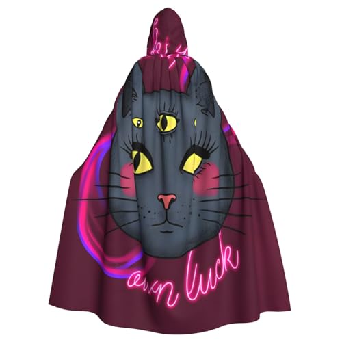 WDXQHY Dreiäugiger Halloween-Umhang für Erwachsene, mit Kapuze, bequem, elastisch, Partyumhang, perfekt für Kostüme, Cosplay, Halloween, Partys, Kapuzenumhang von WDXQHY