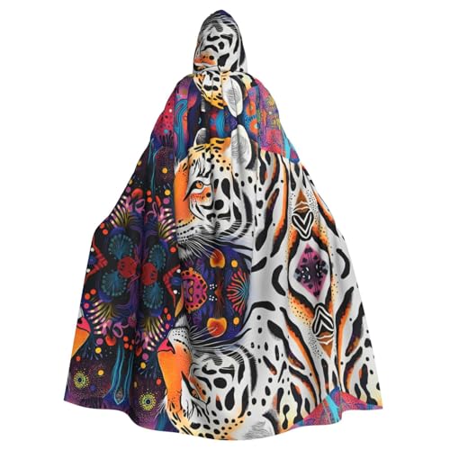 WDXQHY Ein bunter Tiger-Umhang mit Kapuze, Volldruck, Polyester, Kostüm-Umhang für Cosplay-Partys, Maskeraden, Comic-Cons, leicht, bequem, kein Juckreiz, Stoff mit Bindeverschluss WDXQHY Ein bunter Tiger-Umhang mit Kapuze, Volldruck, Polyester, Kostüm-Umhang für Cosplay-Partys, Maskeraden, Comic-Cons, leicht, bequem, kein Juckreiz, Stoff mit Bindeverschluss von WDXQHY