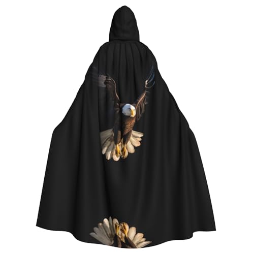 WDXQHY Fliegender Adler, Halloween-Umhang mit Kapuze, Volldruck, Polyester, Kostüm, Umhang für Cosplay-Partys, Maskeraden, Comic-Cons, leicht, bequem, kein Juckreiz, Stoff mit Bindeverschluss WDXQHY Fliegender Adler, Halloween-Umhang mit Kapuze, Volldruck, Polyester, Kostüm, Umhang für Cosplay-Partys, Maskeraden, Comic-Cons, leicht, bequem, kein Juckreiz, Stoff mit Bindeverschluss von WDXQHY
