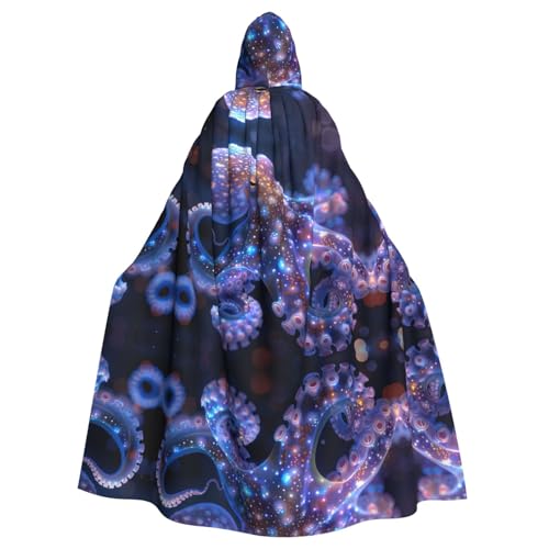 WDXQHY Glowing Octopus Halloween Hooded Cloak Full Print Polyester Costume Cape for Cosplay Parties Masquerades Comic Cons Lightweight Comfortable No Juck Fabric with Tie Closure WDXQHY Glowing Octopus Halloween Hooded Cloak Full Print Polyester Costume Cape for Cosplay Parties Masquerades Comic Cons Lightweight Comfortable No Juck Fabric with Tie Closure von WDXQHY