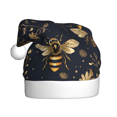 WDXQHY Golden Bee Plüsch-Weihnachtshut für Erwachsene, Urlaubsdekoration und Partyzubehör, Weihnachtshut für Erwachsene, Partydekoration, Hut WDXQHY Golden Bee Plüsch-Weihnachtshut für Erwachsene, Urlaubsdekoration und Partyzubehör, Weihnachtshut für Erwachsene, Partydekoration, Hut von WDXQHY