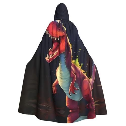 WDXQHY Großer Dinosaurier-Umhang mit Kapuze, Volldruck, Polyester, Kostüm, Umhang für Cosplay-Partys, Maskeraden, Comic-Cons, leicht, bequem, kein Juckreiz, Stoff mit Bindeverschluss WDXQHY Großer Dinosaurier-Umhang mit Kapuze, Volldruck, Polyester, Kostüm, Umhang für Cosplay-Partys, Maskeraden, Comic-Cons, leicht, bequem, kein Juckreiz, Stoff mit Bindeverschluss von WDXQHY