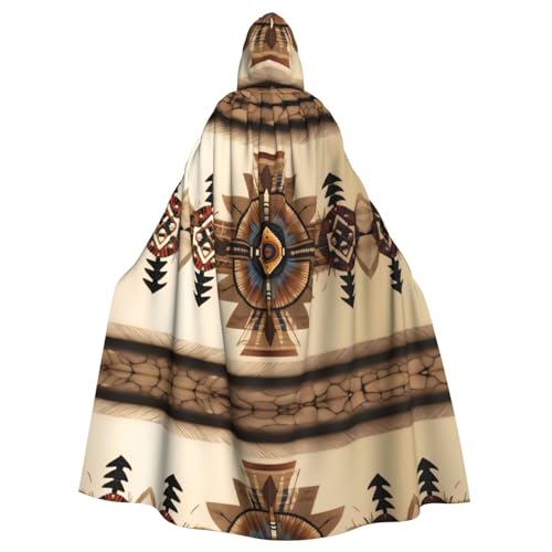 WDXQHY Halloween-Kapuzenumhang für Indianer, Volldruck, Polyester, Kostüm, Umhang für Cosplay-Partys, Maskeraden, Comic-Cons, leicht, bequem, kein Juckreiz, Stoff mit Bindeverschluss WDXQHY Halloween-Kapuzenumhang für Indianer, Volldruck, Polyester, Kostüm, Umhang für Cosplay-Partys, Maskeraden, Comic-Cons, leicht, bequem, kein Juckreiz, Stoff mit Bindeverschluss von WDXQHY