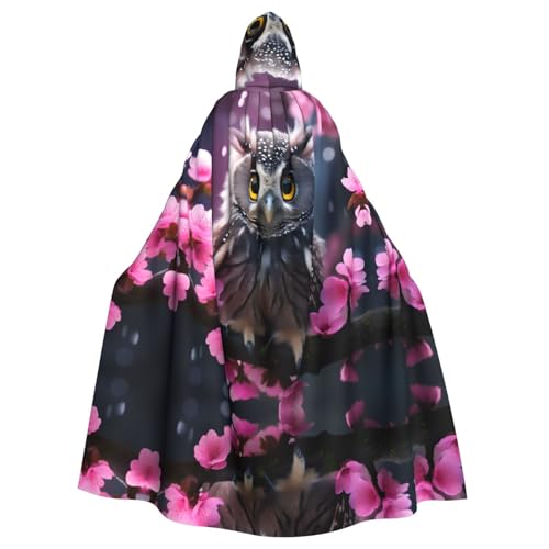 WDXQHY Halloween-Kapuzenumhang mit Eule, Volldruck, Polyester, Kostüm, Umhang für Cosplay-Partys, Maskeraden, Comic-Cons, leicht, bequem, kein Juckreiz, Stoff mit Bindeverschluss WDXQHY Halloween-Kapuzenumhang mit Eule, Volldruck, Polyester, Kostüm, Umhang für Cosplay-Partys, Maskeraden, Comic-Cons, leicht, bequem, kein Juckreiz, Stoff mit Bindeverschluss von WDXQHY