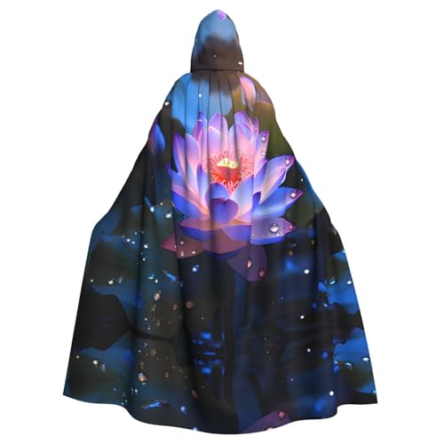 WDXQHY Halloween-Kapuzenumhang mit Lotusblüte, Volldruck, Polyester, Kostüm-Umhang für Cosplay-Partys, Maskeraden, Comic-Cons, leicht, bequem, kein Juckreiz, Stoff mit Bindeverschluss WDXQHY Halloween-Kapuzenumhang mit Lotusblüte, Volldruck, Polyester, Kostüm-Umhang für Cosplay-Partys, Maskeraden, Comic-Cons, leicht, bequem, kein Juckreiz, Stoff mit Bindeverschluss von WDXQHY