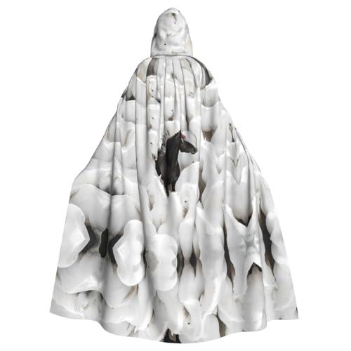 WDXQHY Halloween-Kapuzenumhang mit Pferdeherde, Volldruck, Polyester, Kostüm-Umhang für Cosplay-Partys, Maskeraden, Comic-Cons, leicht, bequem, kein Juckreiz, Stoff mit Bindeverschluss WDXQHY Halloween-Kapuzenumhang mit Pferdeherde, Volldruck, Polyester, Kostüm-Umhang für Cosplay-Partys, Maskeraden, Comic-Cons, leicht, bequem, kein Juckreiz, Stoff mit Bindeverschluss von WDXQHY