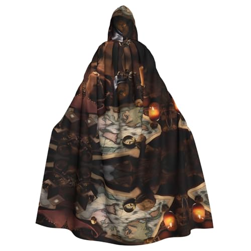 WDXQHY Halloween-Kapuzenumhang mit alter Karte, Volldruck, Polyester, Kostüm-Umhang für Cosplay-Partys, Maskeraden, Comic-Cons, leicht, bequem, kein Juckreiz, Stoff mit Bindeverschluss WDXQHY Halloween-Kapuzenumhang mit alter Karte, Volldruck, Polyester, Kostüm-Umhang für Cosplay-Partys, Maskeraden, Comic-Cons, leicht, bequem, kein Juckreiz, Stoff mit Bindeverschluss von WDXQHY