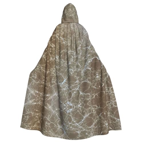 WDXQHY Halloween-Kapuzenumhang mit grauer und weißer Textur, Volldruck, Polyester, Kostüm-Umhang für Cosplay-Partys, Maskeraden, Comic-Cons, leicht, bequem, kein Juckreiz, Stoff mit Bindeverschluss von WDXQHY