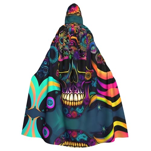 WDXQHY Halloween-Kapuzenumhang mit psychischem Skelett, Volldruck, Polyester, Kostüm-Umhang für Cosplay-Partys, Maskeraden, Comic-Cons, leicht, bequem, kein Juckreiz, Stoff mit Bindeverschluss WDXQHY Halloween-Kapuzenumhang mit psychischem Skelett, Volldruck, Polyester, Kostüm-Umhang für Cosplay-Partys, Maskeraden, Comic-Cons, leicht, bequem, kein Juckreiz, Stoff mit Bindeverschluss von WDXQHY