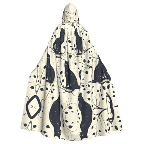WDXQHY Halloween-Kapuzenumhang mit schwarzer Perserkatze, Volldruck, Polyester, Kostüm-Umhang für Cosplay-Partys, Maskeraden, Comic-Cons, leicht, bequem, kein Juckreiz, Stoff mit Bindeverschluss WDXQHY Halloween-Kapuzenumhang mit schwarzer Perserkatze, Volldruck, Polyester, Kostüm-Umhang für Cosplay-Partys, Maskeraden, Comic-Cons, leicht, bequem, kein Juckreiz, Stoff mit Bindeverschluss von WDXQHY
