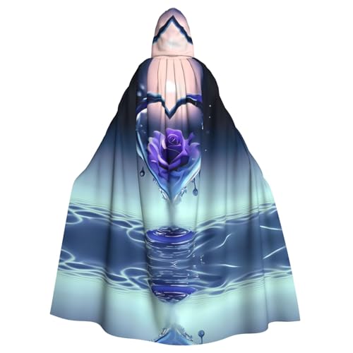 WDXQHY Halloween-Kapuzenumhang mit violettem Kristallherz, Volldruck, Polyester, Kostümumhang für Cosplay-Partys, Maskeraden, Comic-Cons, leicht, bequem, kein Juckreiz, Stoff mit Bindeverschluss WDXQHY Halloween-Kapuzenumhang mit violettem Kristallherz, Volldruck, Polyester, Kostümumhang für Cosplay-Partys, Maskeraden, Comic-Cons, leicht, bequem, kein Juckreiz, Stoff mit Bindeverschluss von WDXQHY
