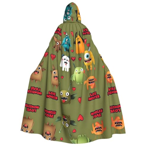 WDXQHY Halloween-Umhang für Erwachsene, mit Kapuze, Ganzkörper-Kostüm, Umhang für Cosplay-Partys und Themenveranstaltungen, 100 % Polyester, bequem, maschinenwaschbar, perfekt für Halloween-Bälle und WDXQHY Halloween-Umhang für Erwachsene, mit Kapuze, Ganzkörper-Kostüm, Umhang für Cosplay-Partys und Themenveranstaltungen, 100 % Polyester, bequem, maschinenwaschbar, perfekt für Halloween-Bälle und von WDXQHY