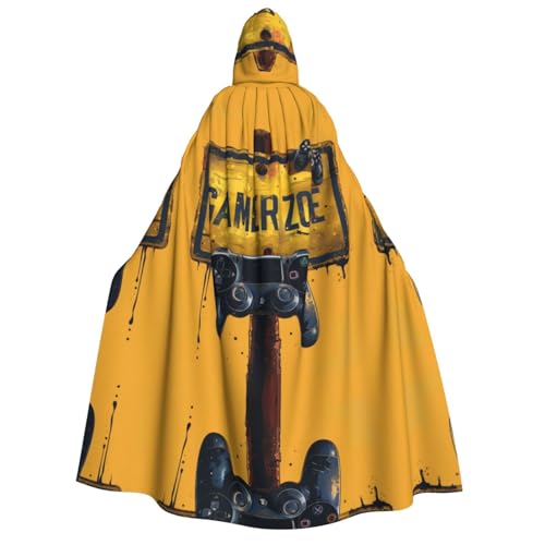 WDXQHY Halloween-Umhang für Erwachsene, mit Kapuze, Ganzkörper-Kostüm, Umhang für Cosplay-Partys und Themenveranstaltungen, 100 % Polyester, bequem, maschinenwaschbar, perfekt für Halloween-Bälle und von WDXQHY