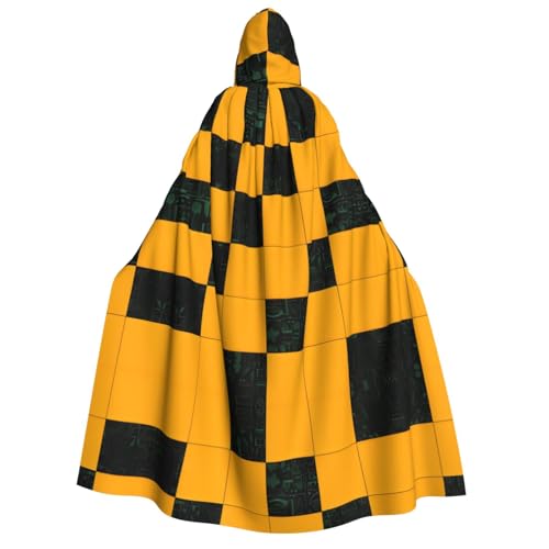 WDXQHY Halloween-Umhang für Erwachsene, mit Kapuze, Ganzkörper-Kostüm, Umhang für Cosplay-Partys und Themenveranstaltungen, 100 % Polyester, bequem, maschinenwaschbar, perfekt für Halloween-Bälle und von WDXQHY