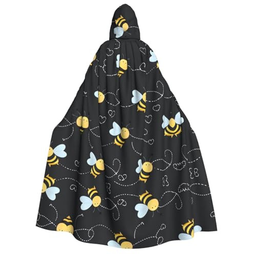 WDXQHY Halloween-Umhang für Erwachsene, mit Kapuze, Ganzkörper-Kostüm, Umhang für Cosplay-Partys und Themenveranstaltungen, 100 % Polyester, bequem, maschinenwaschbar, perfekt für Halloween-Bälle und von WDXQHY