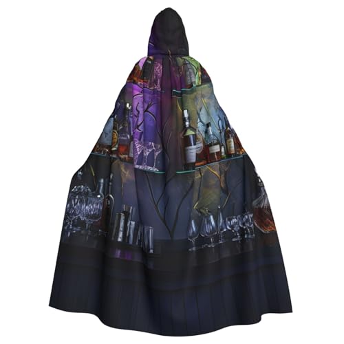 WDXQHY Halloween-Umhang für Erwachsene, mit Kapuze, bequem, elastisch, Partyumhang, perfekt für Kostüme, Cosplay, Halloween-Partys, Kapuzenumhang von WDXQHY