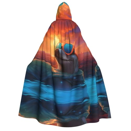 WDXQHY Halloween-Umhang für Erwachsene mit Kapuze, langer Umhang für Cosplay und Themenveranstaltungen, 100 % Polyester, bequem, maschinenwaschbar, perfekt für Halloween Bälle und WDXQHY Halloween-Umhang für Erwachsene mit Kapuze, langer Umhang für Cosplay und Themenveranstaltungen, 100 % Polyester, bequem, maschinenwaschbar, perfekt für Halloween Bälle und von WDXQHY