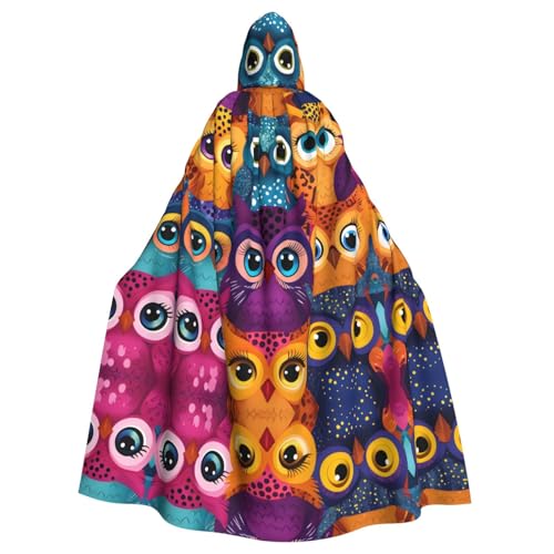 WDXQHY Halloween-Umhang mit Cartoon-Eule, Volldruck, Polyester, Kostüm, Umhang für Cosplay-Partys, Maskeraden, Comic-Cons, leicht, bequem, kein Juckreiz, Stoff mit Bindeverschluss WDXQHY Halloween-Umhang mit Cartoon-Eule, Volldruck, Polyester, Kostüm, Umhang für Cosplay-Partys, Maskeraden, Comic-Cons, leicht, bequem, kein Juckreiz, Stoff mit Bindeverschluss von WDXQHY