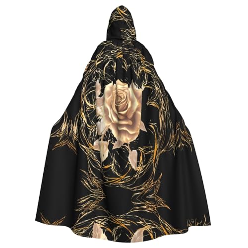 WDXQHY Halloween-Umhang mit Kapuze, goldfarbener Draht, Volldruck, Polyester, Kostüm, Umhang für Cosplay-Partys, Maskeraden, Comic-Cons, leicht, bequem, kein Juckreiz, Stoff mit Bindeverschluss WDXQHY Halloween-Umhang mit Kapuze, goldfarbener Draht, Volldruck, Polyester, Kostüm, Umhang für Cosplay-Partys, Maskeraden, Comic-Cons, leicht, bequem, kein Juckreiz, Stoff mit Bindeverschluss von WDXQHY