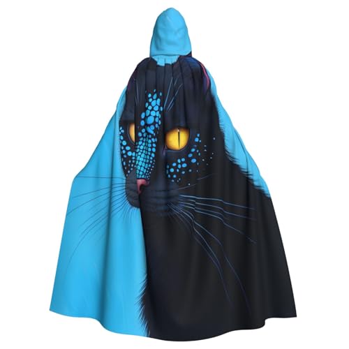 WDXQHY Halloween-Umhang mit Kapuze für Erwachsene, scharf, schwarz, bequem, elastisch, perfekt für Kostüme, Cosplay, Halloween, Partys, Kapuzenumhang von WDXQHY