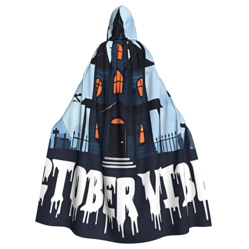 WDXQHY Haunted House And Full Moon Adult Halloween Cloak with Hood Comfortable Elastic Party Cape Perfect for Costumes Cosplay Halloween Parties Hooded Cloak WDXQHY Haunted House And Full Moon Adult Halloween Cloak with Hood Comfortable Elastic Party Cape Perfect for Costumes Cosplay Halloween Parties Hooded Cloak von WDXQHY