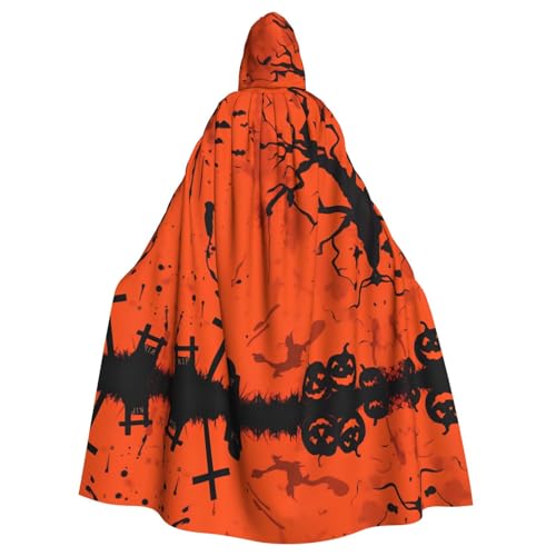 WDXQHY Kürbislaterne, Fledermaus, Halloween, Kapuzenumhang, Volldruck, Polyester, Kostüm, Umhang für Cosplay-Partys, Maskeraden, Comic-Cons, leicht, bequem, kein Juckreiz, Stoff mit Bindeverschluss WDXQHY Kürbislaterne, Fledermaus, Halloween, Kapuzenumhang, Volldruck, Polyester, Kostüm, Umhang für Cosplay-Partys, Maskeraden, Comic-Cons, leicht, bequem, kein Juckreiz, Stoff mit Bindeverschluss von WDXQHY