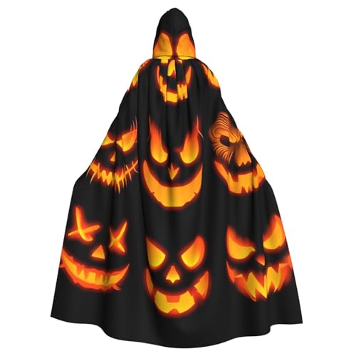 WDXQHY Leuchtender Halloween-Umhang für Erwachsene, mit Kapuze, bequem, elastisch, Partyumhang, perfekt für Kostüme, Cosplay, Halloween-Partys, Kapuzenumhang von WDXQHY