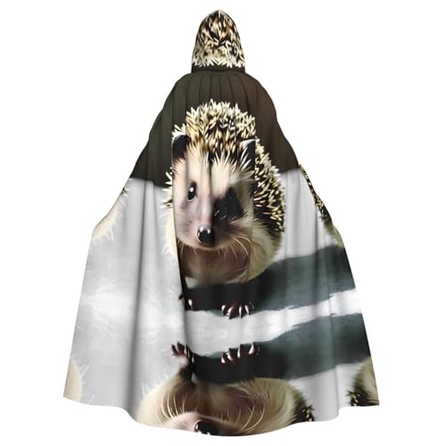 WDXQHY Niedlicher Igel-Umhang mit Kapuze, Volldruck, Polyester, Kostüm, Umhang für Cosplay-Partys, Maskeraden, Comic-Cons, leicht, bequem, kein Juckreiz, Stoff mit Bindeverschluss WDXQHY Niedlicher Igel-Umhang mit Kapuze, Volldruck, Polyester, Kostüm, Umhang für Cosplay-Partys, Maskeraden, Comic-Cons, leicht, bequem, kein Juckreiz, Stoff mit Bindeverschluss von WDXQHY