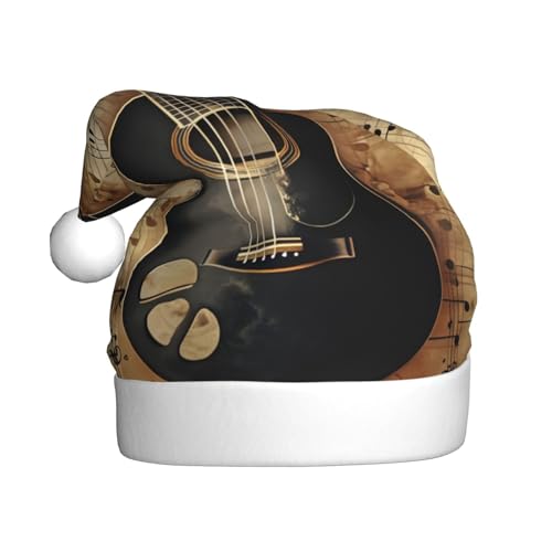 WDXQHY Noten und Gitarren für Erwachsene, Plüsch-Weihnachtsmütze, festliche Feiertagsdekoration und Partyzubehör, Weihnachtsmütze für Erwachsene, Feiertagsparty-Dekorationen WDXQHY Noten und Gitarren für Erwachsene, Plüsch-Weihnachtsmütze, festliche Feiertagsdekoration und Partyzubehör, Weihnachtsmütze für Erwachsene, Feiertagsparty-Dekorationen von WDXQHY