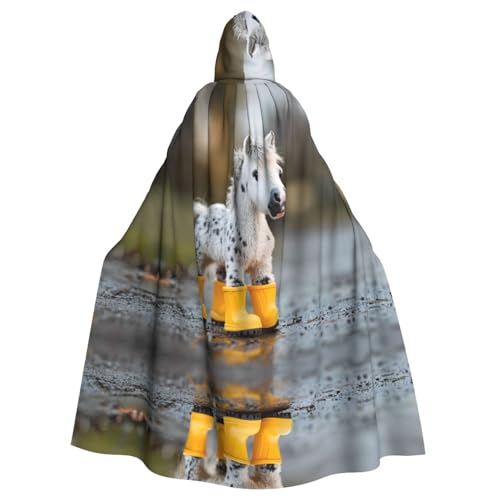 WDXQHY Pony-Regenstiefel-Umhang mit Kapuze, Volldruck, Polyester, Kostüm, Umhang für Cosplay-Partys, Maskeraden, Comic-Cons, leicht, bequem, kein Juckreiz, Stoff mit Bindeverschluss WDXQHY Pony-Regenstiefel-Umhang mit Kapuze, Volldruck, Polyester, Kostüm, Umhang für Cosplay-Partys, Maskeraden, Comic-Cons, leicht, bequem, kein Juckreiz, Stoff mit Bindeverschluss von WDXQHY