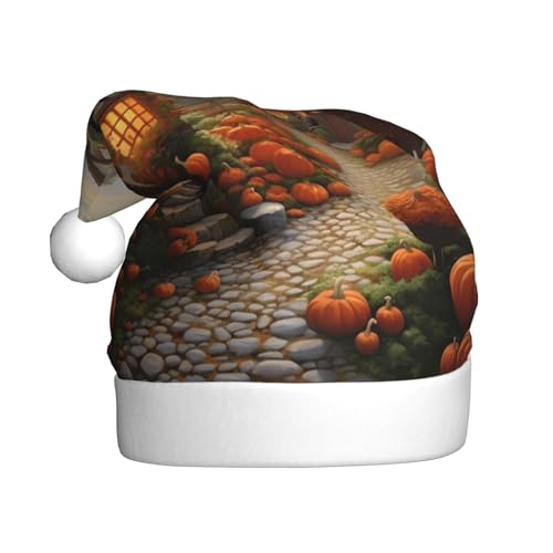 WDXQHY Pumpkin Blossom Town Plüsch-Weihnachtsmütze für Erwachsene, festliche Feiertagsdekoration und Partyzubehör, Weihnachtsmütze für Erwachsene, Feiertagsparty-Dekorationen WDXQHY Pumpkin Blossom Town Plüsch-Weihnachtsmütze für Erwachsene, festliche Feiertagsdekoration und Partyzubehör, Weihnachtsmütze für Erwachsene, Feiertagsparty-Dekorationen von WDXQHY