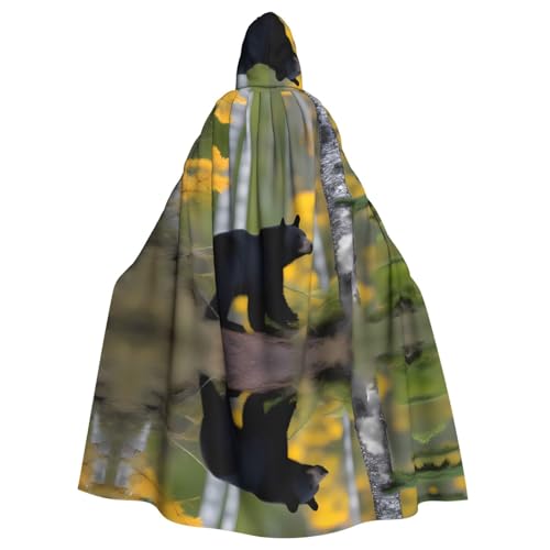 WDXQHY Rge und kleine schwarze Bären, Halloween-Kapuzenumhang, Volldruck, Polyester, Kostüm, Umhang für Cosplay-Partys, Maskeraden, Comic-Cons, leicht, bequem, kein Juckreiz, Stoff mit Bindeverschluss WDXQHY Rge und kleine schwarze Bären, Halloween-Kapuzenumhang, Volldruck, Polyester, Kostüm, Umhang für Cosplay-Partys, Maskeraden, Comic-Cons, leicht, bequem, kein Juckreiz, Stoff mit Bindeverschluss von WDXQHY