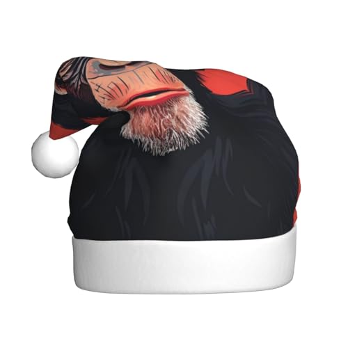 WDXQHY Schwarzer Gorilla-Weihnachtsmütze für Erwachsene, Plüsch, festliche Feiertagsdekoration und Partyzubehör, Weihnachtsmütze für Erwachsene, Feiertagsparty-Dekorationen WDXQHY Schwarzer Gorilla-Weihnachtsmütze für Erwachsene, Plüsch, festliche Feiertagsdekoration und Partyzubehör, Weihnachtsmütze für Erwachsene, Feiertagsparty-Dekorationen von WDXQHY