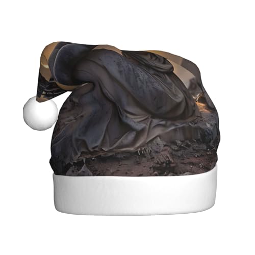WDXQHY Stein-Engel-Statue für Erwachsene, Plüsch-Weihnachtsmütze, festliche Feiertagsdekoration und Partyzubehör, Weihnachtsmütze für Erwachsene, Feiertagsparty-Dekorationen, Hut WDXQHY Stein-Engel-Statue für Erwachsene, Plüsch-Weihnachtsmütze, festliche Feiertagsdekoration und Partyzubehör, Weihnachtsmütze für Erwachsene, Feiertagsparty-Dekorationen, Hut von WDXQHY