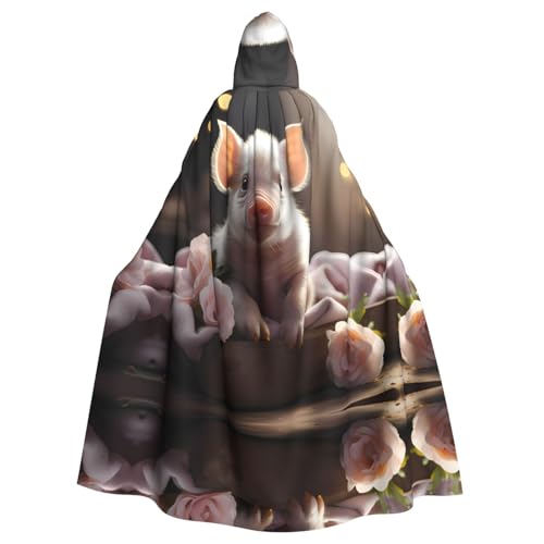 WDXQHY Süßer junger Schweine-Umhang mit Kapuze, Volldruck, Polyester, Kostüm, Umhang für Cosplay-Partys, Maskeraden, Comic-Cons, leicht, bequem, kein Juckreiz, Stoff mit Bindeverschluss WDXQHY Süßer junger Schweine-Umhang mit Kapuze, Volldruck, Polyester, Kostüm, Umhang für Cosplay-Partys, Maskeraden, Comic-Cons, leicht, bequem, kein Juckreiz, Stoff mit Bindeverschluss von WDXQHY